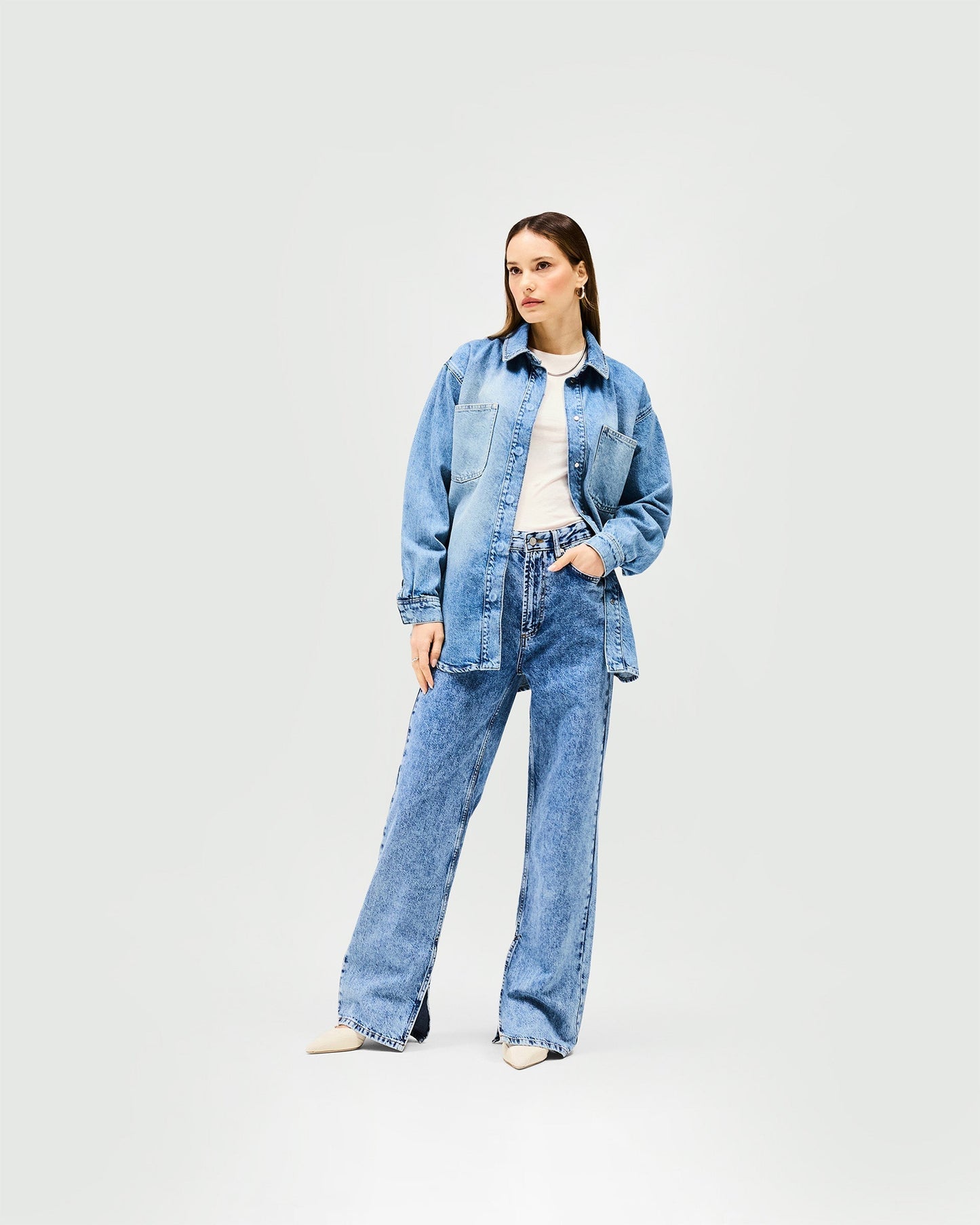 Denim Overshirt - Washed Blue