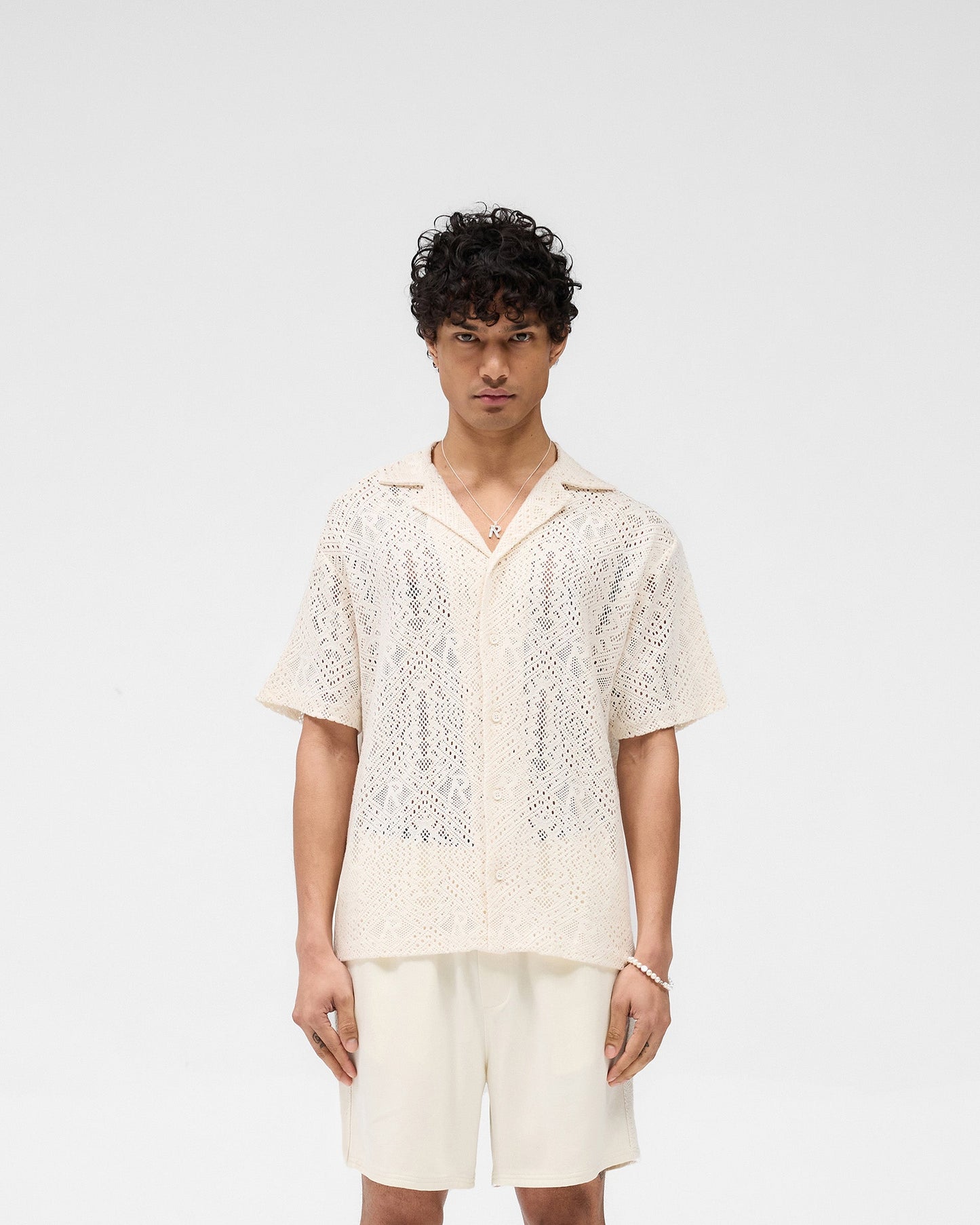 All Over Crochet Shirt - Off White