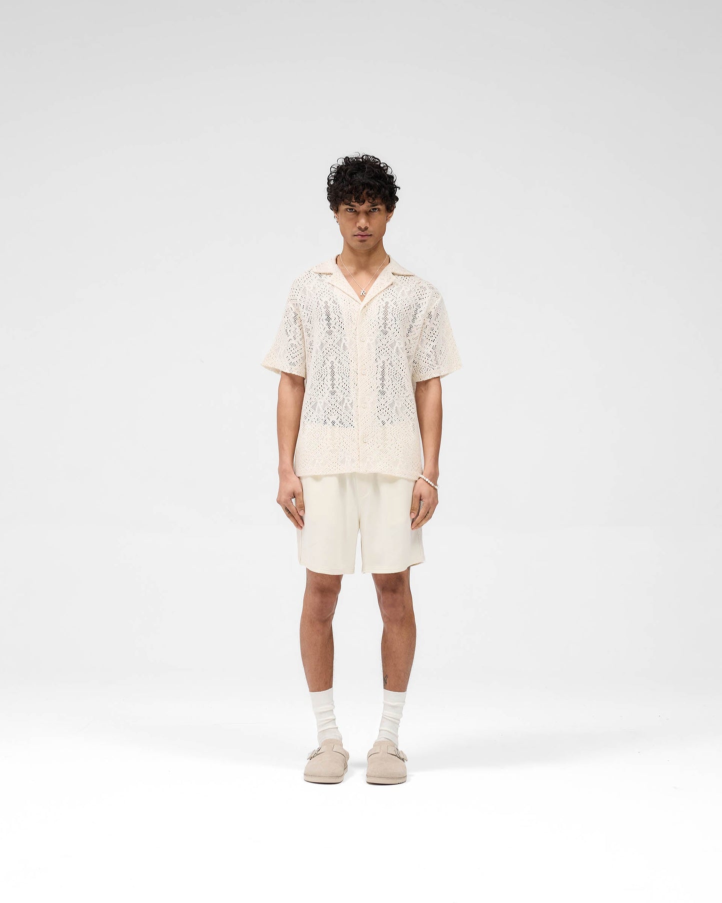 All Over Crochet Shirt - Off White