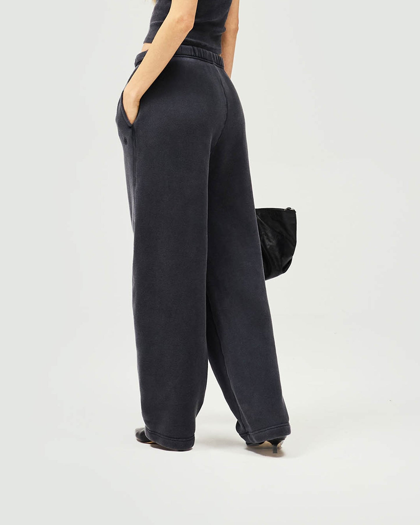 Initial Twisted Seam Jogger - Washed Black
