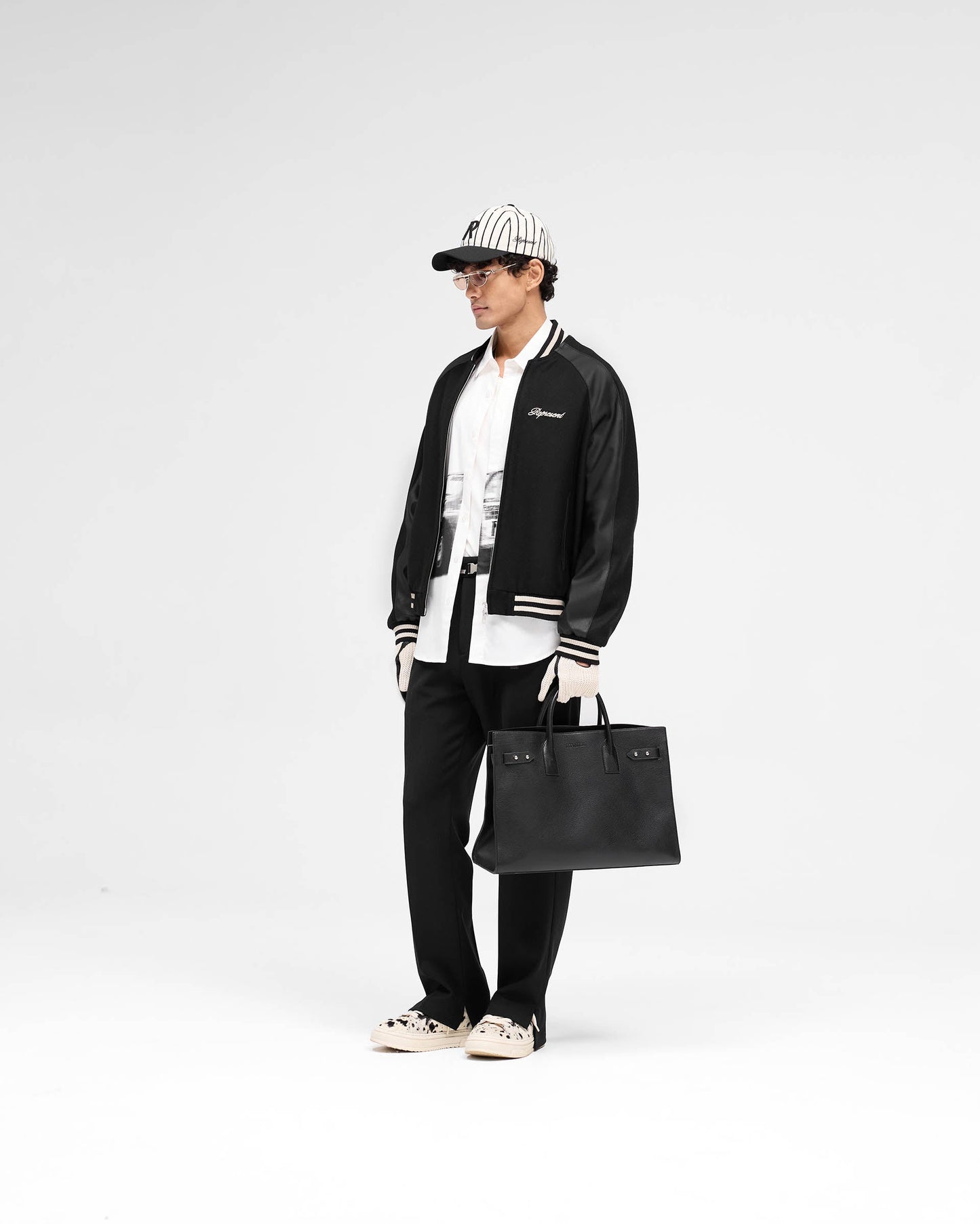 Raglan Varsity Jacket - Black
