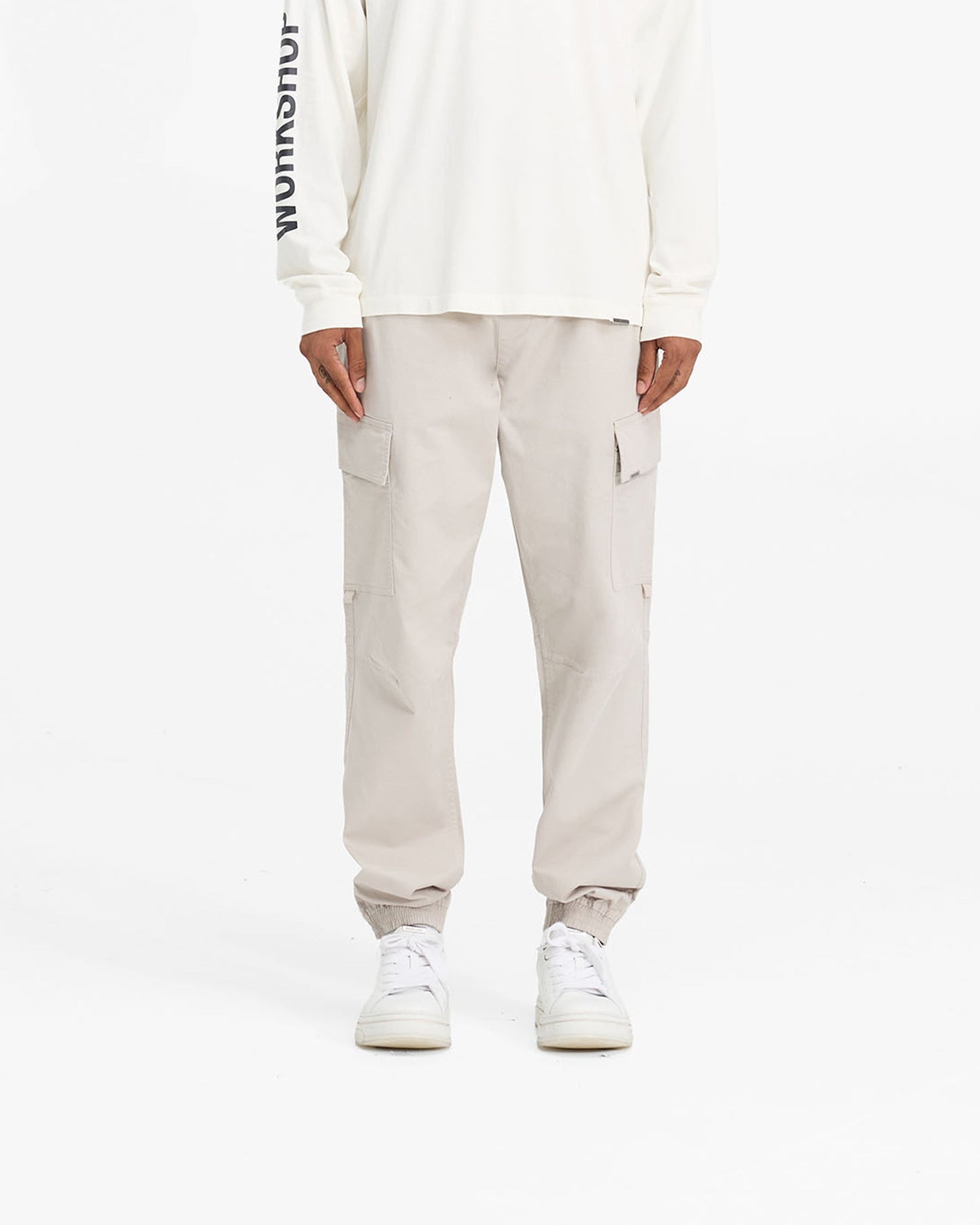 Cuffed Cargo Pant - Stone