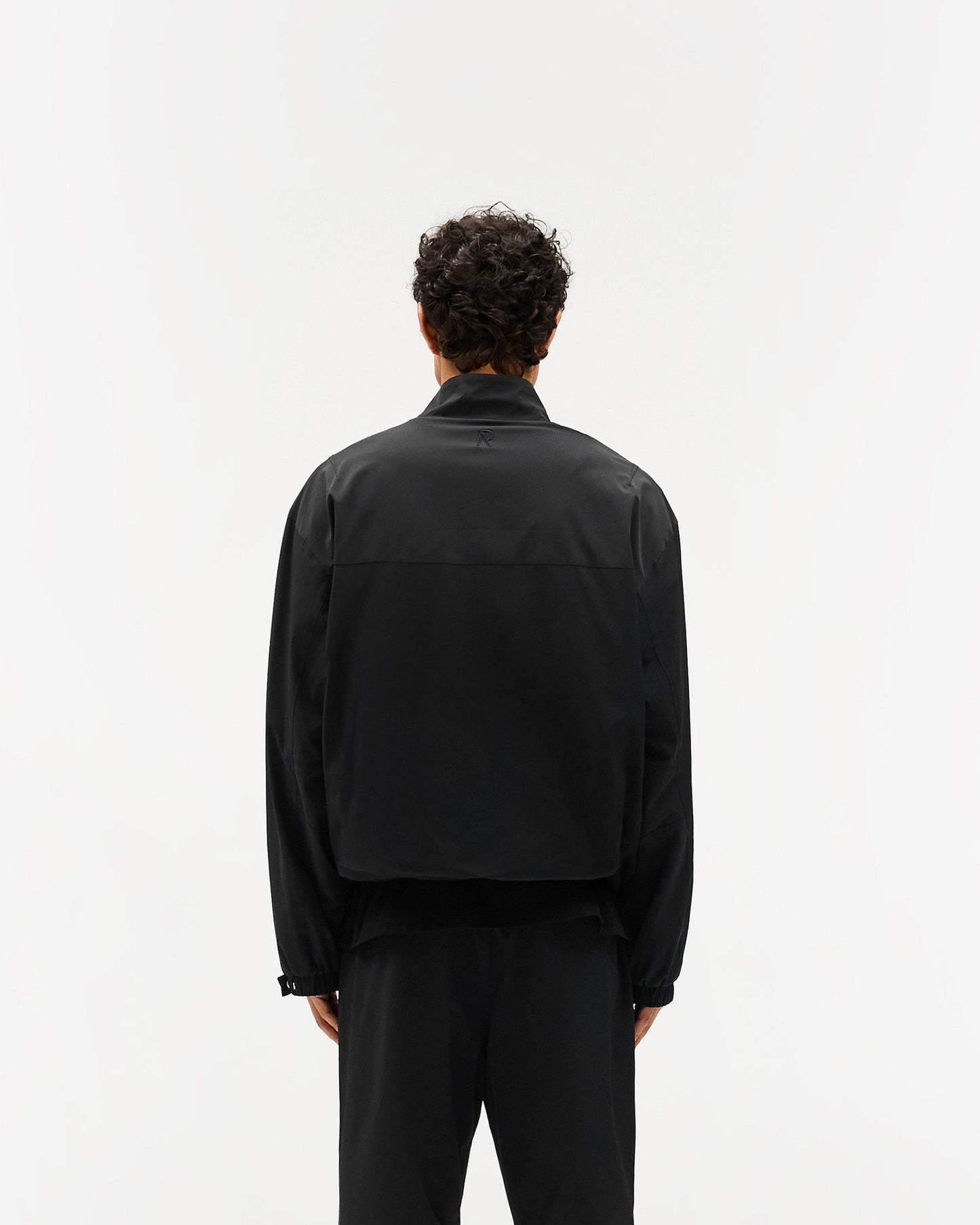 Initial Nylon Track Jacket - Black