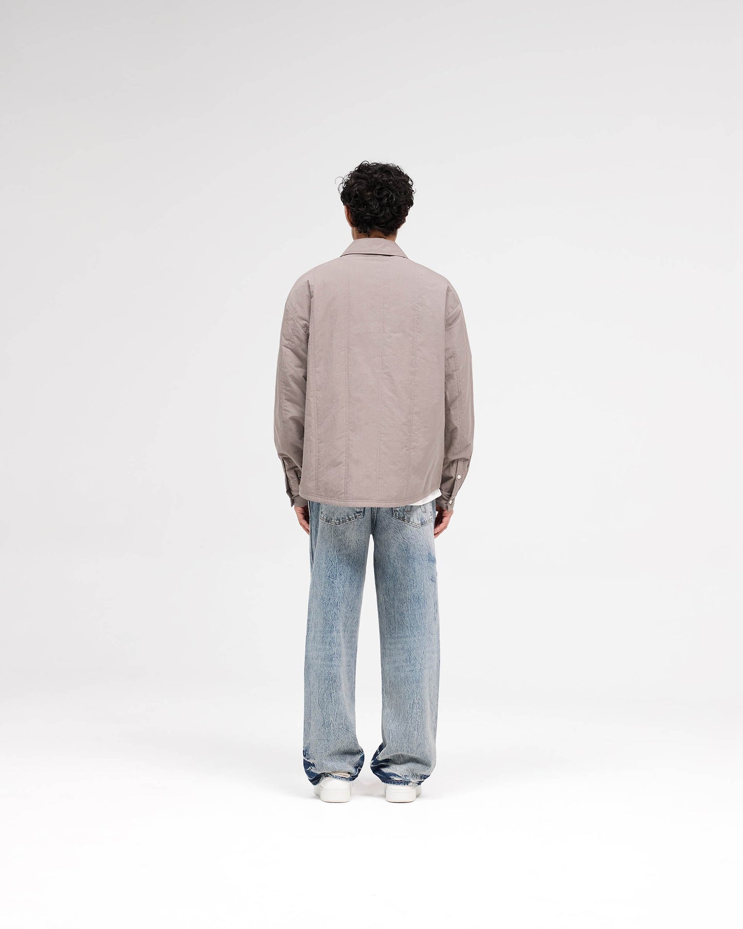 Quilted Overshirt - Mid Grey
