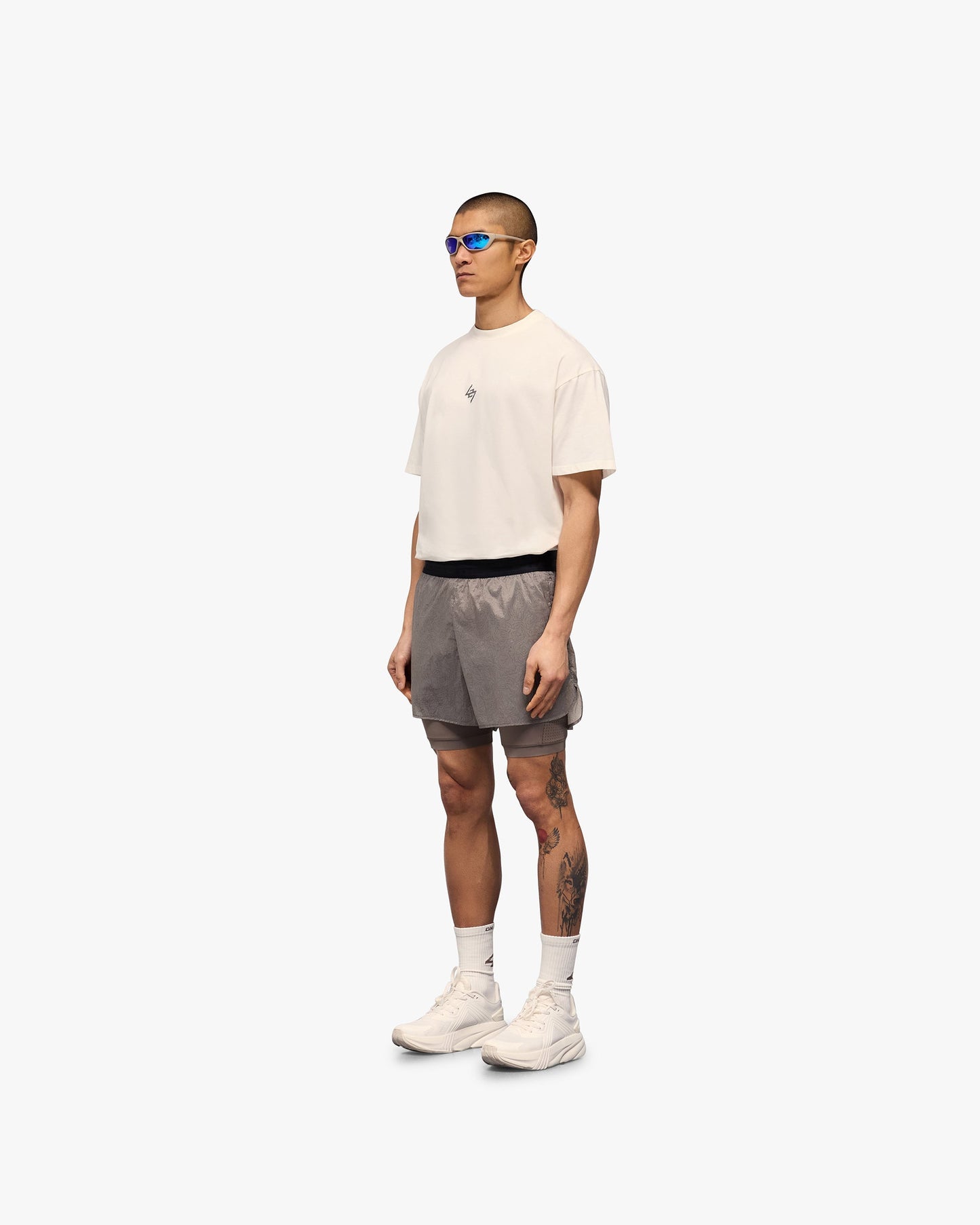 247 Contour 2-In-1 Run Shorts - Pebble