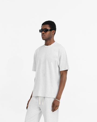 Initial Oversized T-Shirt - Ice Grey Marl