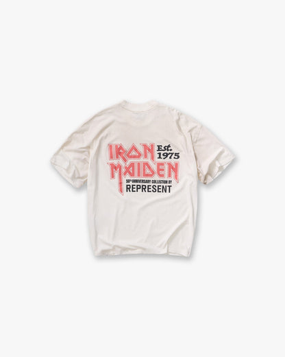 Represent X Iron Maiden Anniversary T-Shirt - Washed Ecru