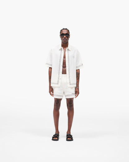 Border Shirt - Whisper White
