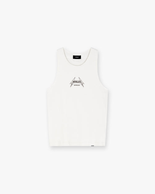 Represent X Metallica Local Crew Vest - Flat White