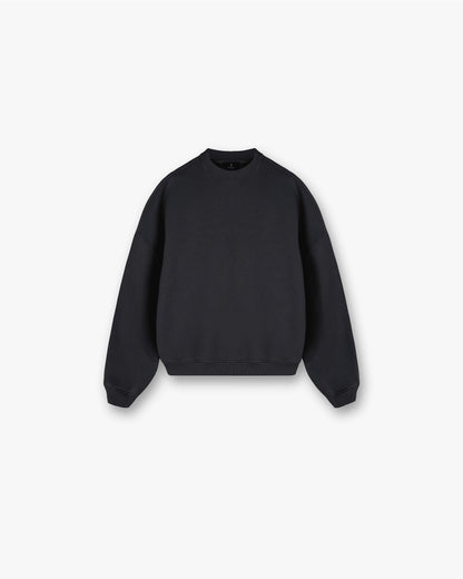 Initial V Notch Sweater - Washed Black