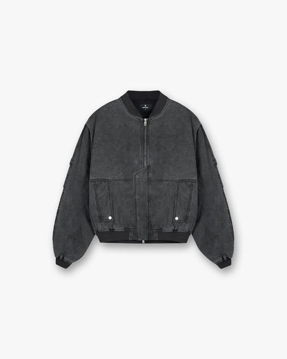 Inset Sleeve Bomber - Stained Black