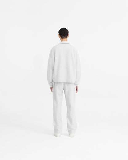 Initial Boxy Quarter Zip - Ice Grey Marl