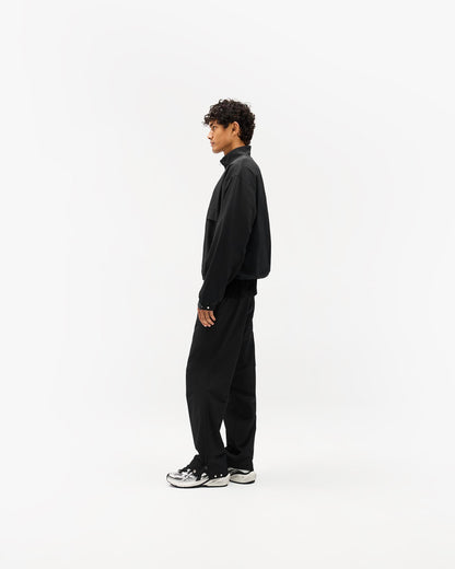 Initial Nylon Track Jacket - Black