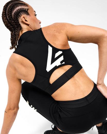 247 Zip Front Performance Crop - Black