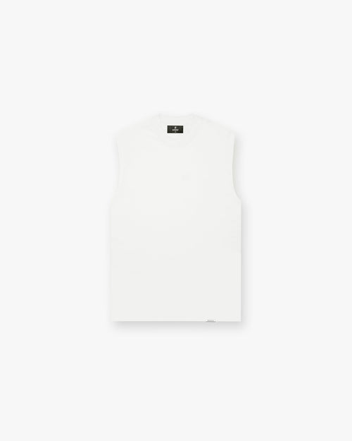 Initial Boxy Tank - Flat White