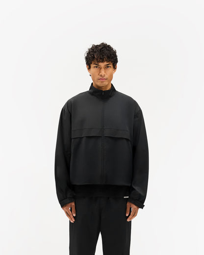 Initial Nylon Track Jacket - Black
