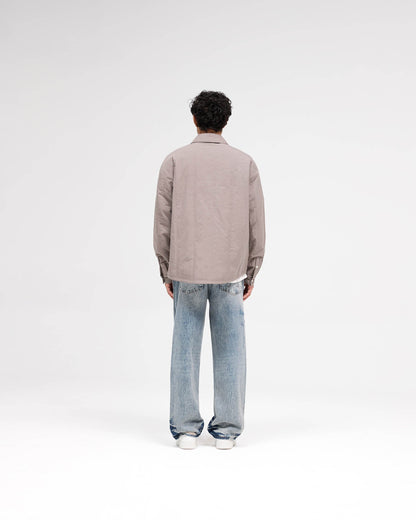 Quilted Overshirt - Mid Grey