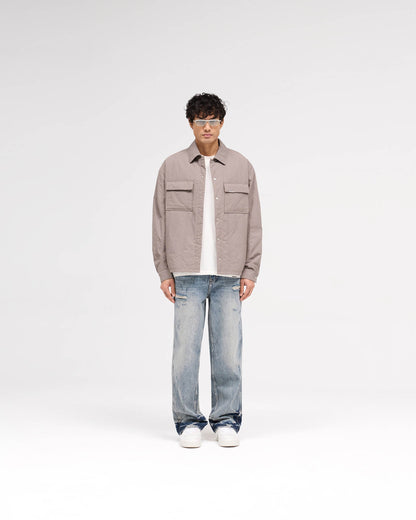 Quilted Overshirt - Mid Grey