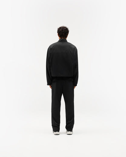 Initial Nylon Track Jacket - Black